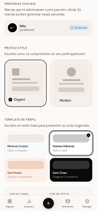 Settings mobile